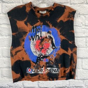 The Who graphic bleached crop tee